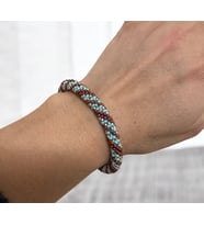 Chichibeads Vintage Gold & Black Örgü Bileklik