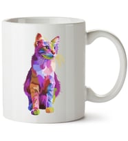 Kedi Baskılı Porselen Kupa Bardak