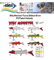 Turna Silikonu 10 cm Wily Monster 5’li Paket RENK:3
