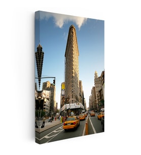 Kanvas Tablo New York Flatiron Binası Şehir Mimari Tablo Ev Ofis Duvar Dekoru