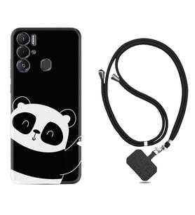 Tecno Pova Neo Kılıf Silikon Boyun Askılı İpli Desenli Silikon Bay Bay Panda 1784