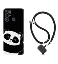 Tecno Pova Neo Kılıf Silikon Boyun Askılı İpli Desenli Silikon Bay Bay Panda 1784