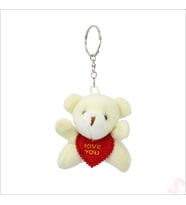 Pelüş Ayıcık Anahtarlık Love You, 5 cm x 5 cm - Beyaz