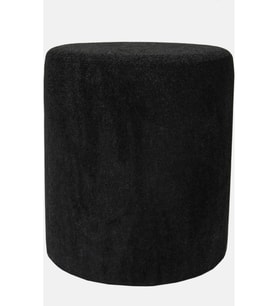 Lines Teddy Kumaş black Puf