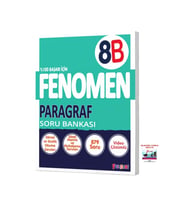 Fenomen Yayıncılık 2025-2026 8. Sınıf Paragraf Soru Bankası B Seviyesi Güncel Müfredat Video Çözümlü (Çok Renkli)