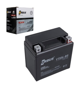 Orbus YTX5L-BS 12V 5A Motosiklet Aküsü (114 X 70 X 106 MM) (1.8Kg) (Siyah)