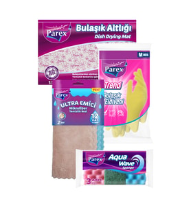 Ultra Emici Bez , Bulaşık Eldiveni, Süngeri ve Altlığı Paketi