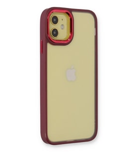 Pilelistore   iPhone 12 Kılıf Dora Kapak - Kırmızı