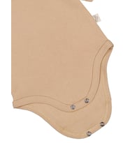 Civil Baby Düz Renkli Uzun Kol 3-9 Ay Çıtçıtlı Badi - Mavi 9-12 Ay (Sütlü Kahve)