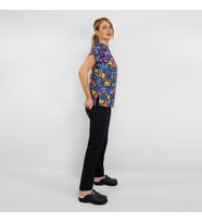 Unisex Butterfly Kelebek Desenli Likralı Doktor Hemşire Alt Üst Takımı (Karışık)