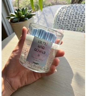 Mumelia Candles Işıltılı Kar Rüyası - Doğal Soya Cam Bardak Tasarım Dekoratif Mum