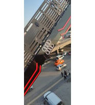 Audi Model Uyumlu Kırmızı Çizgili Pleksi Piona Black Plakalık