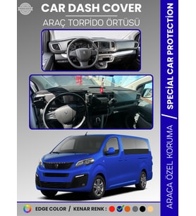 PEUGEOT TRAVELLER (2016-2023) Torpido Örtüsü Panel Koruma Torpido Koruma Tam Uyum Kaymaz Özel Kesim