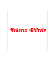 Yakarım Bilirsin Oto Sticker Kırmızı 30*3 Cm