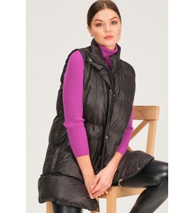 Z6729 DEWBERRY HK STYLE BAYAN YELEK-SİYAH