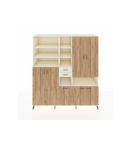 Kronos Dolap 17 Raflı 2 Çekmeceli 7 Kapaklı 220x59x243 Aytaşı-Çam/Aytaşı