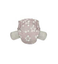 BEZHANE Baby Çıt Çıtlı Yıkanabilir Bebek Bezi Pembe Beyaz Yıldızlı NO:2 (8kg-18kg) (Çok Renkli)