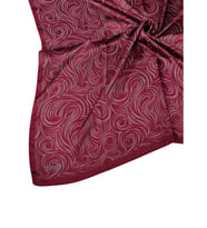 Ebruli Jan Jan Spiral Desenli Eşarp 90x90 cm (Bordo)
