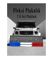 Fransa Bayraklı Plakalık Pleksi