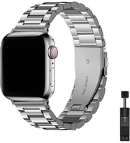Apple Watch Uyumlu Premium Üç Bakla Paslanmaz Çelik Kordon - 49mm/46mm/45mm/44mm/42mm/41mm/40mm/38mm Uyumlu - Apple Watch SE Series 3/2/1 & Watch Ultra 3/2/1 & Series 11 10 9 8 7 6 5 4 3 2 1