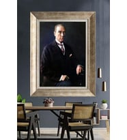 Gümüş Çerçeveli Atatürk Tablo ds28