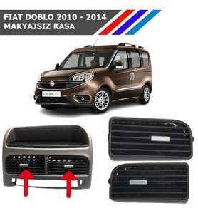 Fiat Doblo Orta Havalandırma Izgarası Sol Ve Sağ Takım Gri Düğmeli 2010-2014 M742