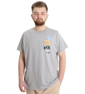 Mode XL Büyük Beden Erkek T-shirt UNIQUE 23111 Grimelanj
