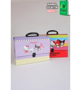 x Dekomus Lisanslı "Happy Friends Collection" Hello Kitty Saplı Çanta Tekli