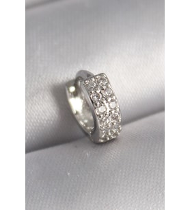 316L Çelik Gümüş Renk Zirkon Taşlı Tragus Piercing TJ-PR1305