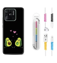 Xiaomi Redmi Note 7 8 9 Pro 10 2022 10 Pro 10S Kılıf Kablo Koruma Spiral Silikon Aşık Avokadolar 1642