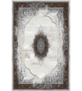 Eliana Home Baskılı, Yıkanabilir Kaymaz Taban Salon Halısı LNA0443 100x150 cm (Kahverengi)