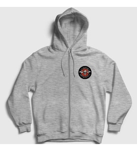 Presmono Unisex Gri Red Avenged Sevenfold Fermuarlı Kapüşonlu Sweatshirt 16180tt