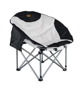 Katlanır Kamp Piknik Sandalyesi - Madfox Moonchair Deluxe - Siyah/Gri - 547212 - Taşıma Çantalı