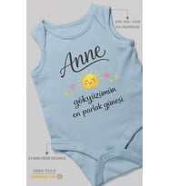 Anne, gökyüzümün en parlak güneşi Sıfır Kollu Bebek Body