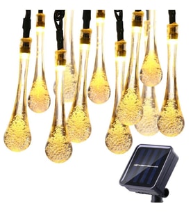 SGE TEKNOLOJİ GÜNEŞ ENERJİLİ SU DAMLASIİ  49 LED SARI RENKLİ SOLAR BAHÇE AYDINLATMASI LED LAMBA
