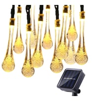 SGE TEKNOLOJİ GÜNEŞ ENERJİLİ SU DAMLASIİ  49 LED SARI RENKLİ SOLAR BAHÇE AYDINLATMASI LED LAMBA