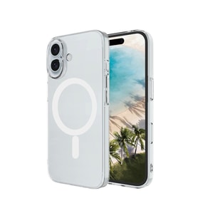 iPhone 16 Plus Kılıf Kablosuz Şarj ve Magsafe Destekli SlimSafe Premium Sert PC Silikon Kapak (Renksiz)