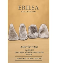 Sertifikalı Ametist Taşı Kütlesi 200-250 Gr – Doğal Ham Kristal Şifa Taşı Stresi Azalt Huzur Ver (Çok Renkli)