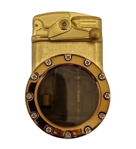 Gold Çift Torch Pürmüz Metal Puro Çakmağı - TR8064