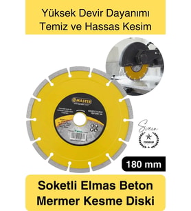 #MermerKesici 180 mm Soketli Elmas Beton Kesme Diski Profesyonel Mermer Seramik Taş Fayans Granit