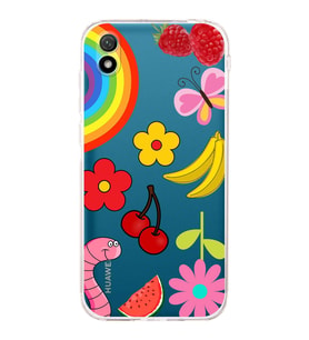 PrintiFy Huawei Y5 2019 ile Uyumlu Water Color 5  Kamera Korumalı Şeffaf  Kılıf
