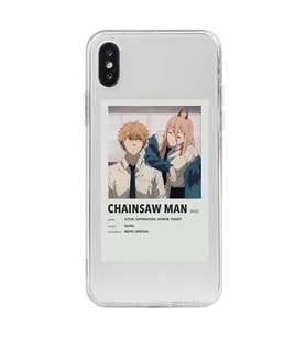 Iphone XS MAX Uyumlu Chainsaw Man Anime Tasarımlı Şeffaf Telefon Kılıfı