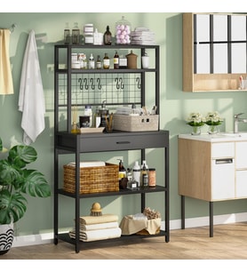 Zizuva Tasarım Çok Amaçlı  Siyah Mutfak Banyo Dolabı Modeli