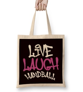 Live Handball Love Handballer Ball Sports Player Team Coach Bez Çanta Uzun Saplı