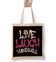 Live Handball Love Handballer Ball Sports Player Team Coach Bez Çanta Uzun Saplı