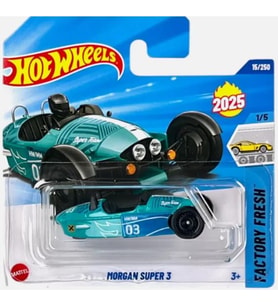 Hot Wheels Tekli Arabalar Morgan Super 3 HYW13 (Factory Fresh) (Renksiz)