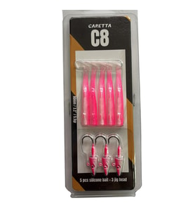 Caretta C8 8cm 5.5gr 5+3 Silikon Yem Candy Pink