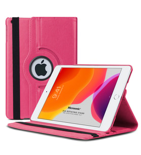 Microsonic Apple iPad 10.2'' 9. Nesil (A2602-A2604-A2603-A2605) Kılıf 360 Rotating Stand Deri Pembe