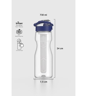 Renga Saga Buz Hazneli 730 ml Tritan Matara 911039 Bej (Mavi)