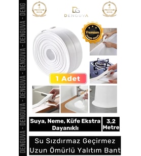 Premium Lavabo Küvet Pvc Su Geçirmez Sızdırmaz Dayanıklı Yağ Kenar Küf Önleyici 3.2m İzolasyon Bant